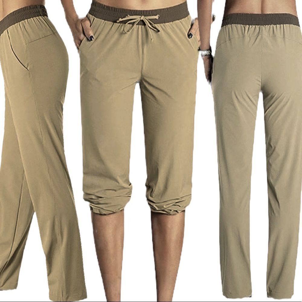 NONWE Quick Dry Bungee Cord Cinch Leg Unisex Joggers Pants